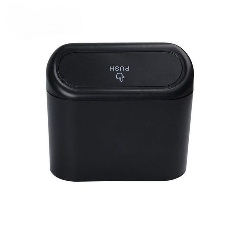 ABS Square Pressing Bin Auto Interior Accessories for Car Hanging Trash Can Garbage Dust Case Box, Black Pink